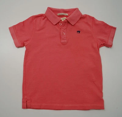 SCOTCH SHRUNK Boys Pinky Coral Short Sleeve Buttoned Collar Polo Shirt Top BNWT - Image 1 of 4