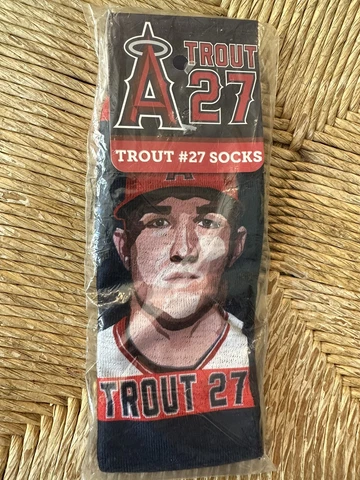 Los Angeles Angels Mike Trout #27 Socks MLB Baseball 2017 SGA New Sealed Cover