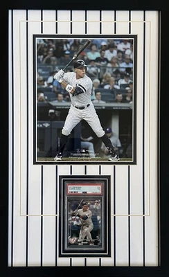 Tarjeta de novato Aaron Judge New York Yankees graduada y enmarcada Foto 1 de 4