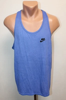 Nike Vintage Vest Running Sleeveless Jersey Blue Rare Retro VTG Size L 80s 90s - Image 1 of 4