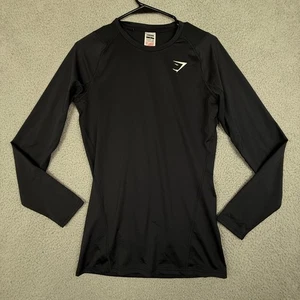 Gymshark Training Long Sleeve Top Women's Black Athletic Activewear Small S - Picture 1 of 7