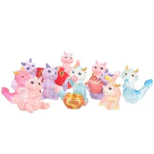 10Pcs Dragon Statue Mini Decorative Dragon Resin Dragon Figurine Miniature - Picture 1 of 10