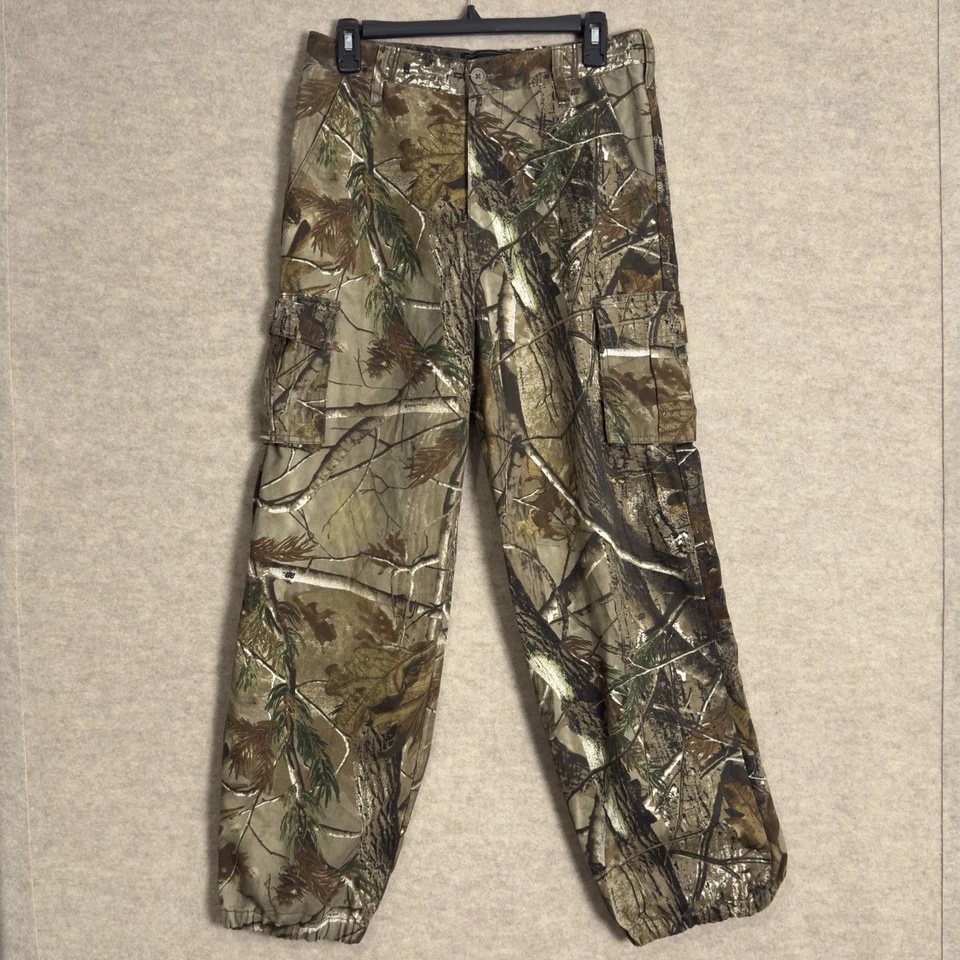 Vintage Realtree Hunting Cargo Pants Elastic Waist Camo Pants Grunge Size 30x28 - Image 1 of 3