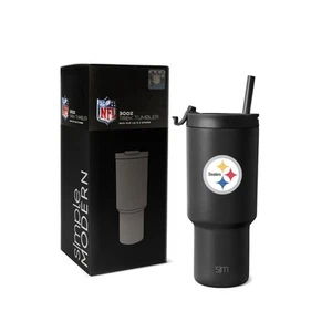 Officially Licensed NFL Pittsburgh Steelers 30 oz Tumbler with Flip Lid and S... - Picture 1 of 4