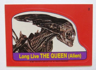 1988 TOPPS Fright Flicks Sticker #2 - "Long Live THE QUEEN (Alien)"  N/M - Image 1 of 2
