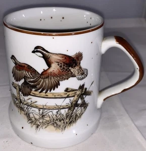 Tazza caffè quaglia OTAGIRI uccellini tazza tè marrone maculato retrò Giappone - Foto 1 di 10