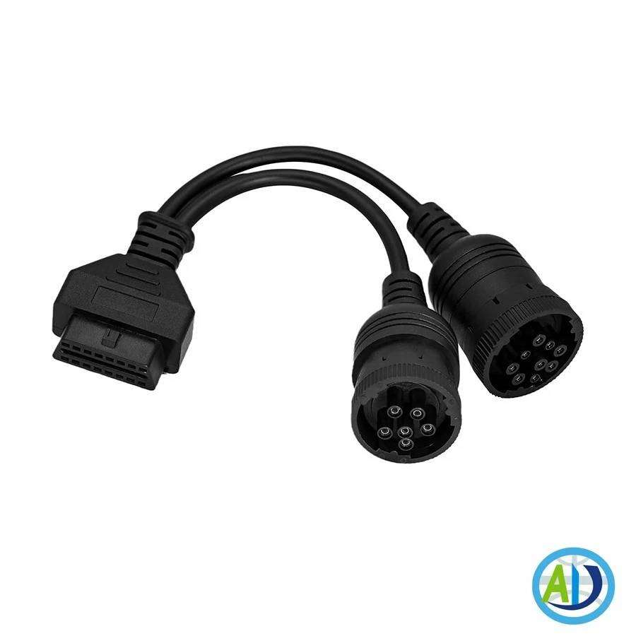 Cable adaptador OBD2 para 6 pines J1708 + 9 pines J1939 para comercial, camión, trabajo pesado Foto 1 de 4