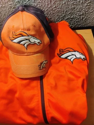 NFL Denver Broncos GIII Sports Football Merch Size XL Zip Up Jacket Hat Set Hot - Image 1 of 4