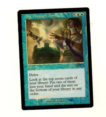 Dig Through Time Retro Frame Foil Love Your LGS Promo Magic The Gathering - Image 1 of 4