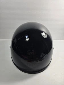 Demi-casque Harley Davidson noir brillant profil bas overdrive grand avec sacoche - Photo 1/15