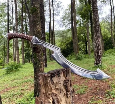 Espada Khopesh egipcia hoja de acero al carbono hecha a mano personalizada | Caza | 32 pulgadas. Foto 1 de 4