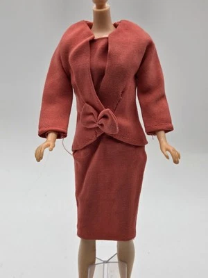 Vintage BARBIE Clone WENDY ELITE - Coral Color Suit Dress & Jacket  Tlc - Image 1 of 4