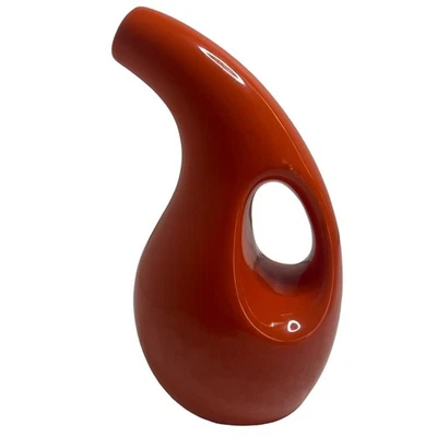 Rachel Ray Orange Ceramic Glass Oil & Vinegar Dispenser Pitcher Without Pour Cap - Image 1 of 4