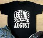 P1 Legends Are Born In August Celebration Birthday Funny Gift Black T-Shirt S6XL