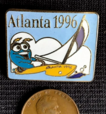 Atlanta 1996 Mascot Izzy Olympic Yachting Sailing Pin by HO HO NYC - Image 1 of 2