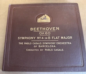 D1725-28 Beethoven Symphony No. 4 Pablo Casals 4 x 78 rpm - Picture 1 of 5