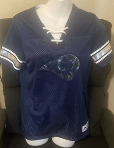 Majestic Fan Fashion NFL Women's S Los Angeles Rams Football  Shirt short sleeve - Picture 1 of 23