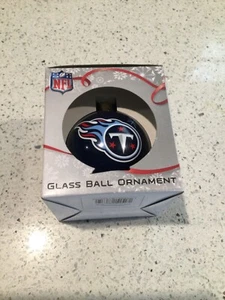 Offiziell lizenzierte NFL Tennessee Titans Weihnachten Glaskugel Ornament Navy Foco - Bild 1 von 6