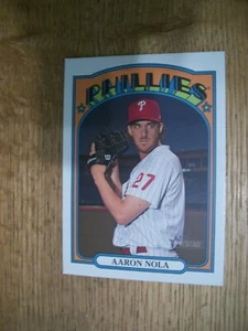 Aaron Nola 2021 Topps Heritage Jumbo Box Topper #OB-AN Phillies - Imagen 1 de 1