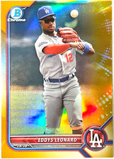 2022 BOWMAN CHROME PROSPECTS *GOLD REFRACTORS* #BCP229 EDDYS LEONARD DODGERS/50