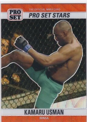 2021 Pro Set Sports Metal Stars Red Wave #2 Kamaru Usman - MMA - Image 1 of 2