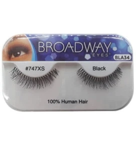 Kiss Broadway Eyes 100% Human Hair Strip Eyelashes BLA 34 Lot Of 2 - Picture 1 of 1