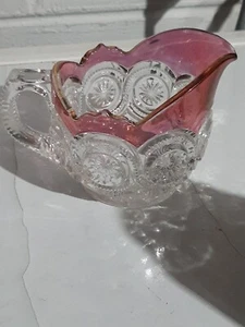 RARE U.S. Glass Co."Regal" Creamer Pitcher, Rose Gold Stain Pitcher, Depression - Picture 1 of 5