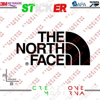 ADESIVO STICKER LOGO THE NORTH FACE MISURE PERSONALIZZATE - Immagine 1 di 2