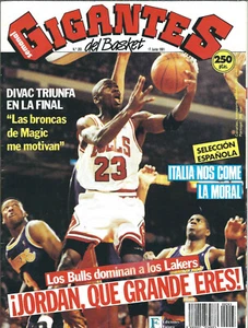 SPAIN - 1991 MICHAEL JORDAN - CHICAGO BULLS - "Gigantes del Basket" - SPANISH - Picture 1 of 1