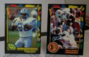 2X 1991 Wild Card BARRY SANDERS Collegiate OSU & Lions RC Rookie HOF #89 & 106  - Picture 1 of 2