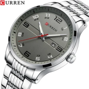 CURREN Men Quartz Watches Steel Watch Luminous Casual Business Male Wristwatch - Picture 1 of 20