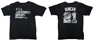 Adidas TIM DUNCAN Camisa SAN ANTONIO SPURS Jersey Camisa Retro Talla MEDIANA Negra Foto 1 de 4