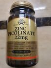Solgar Zinc Picolinate 22mg 100 Tablets 
