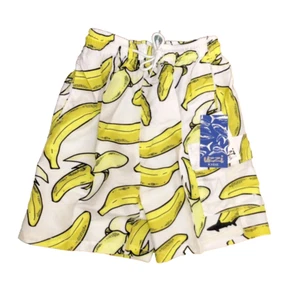 UZZI Boys Swimsuit Swim Shorts Trunks Banana Print Sz NWT Vacation Hawaiian Pool - Picture 1 of 11