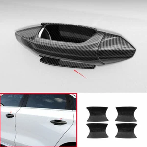 Fit For 2022-2024 Audi A3 ABS Carbon Fiber Exterior Side Door Bowl Cover Trim 4X - Picture 1 of 8