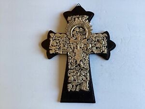 Vintage Refurbished Wooden Milagro Cross 13” X 9 1/2” X 3” Hand Made USA