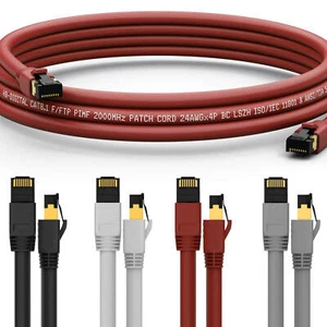 Cat8 Patchkabel CAT 8.1 PIMF F/FTP LSZH Netzwerkkabel Kabel RJ45 LAN Halogenfrei - Afbeelding 1 van 28