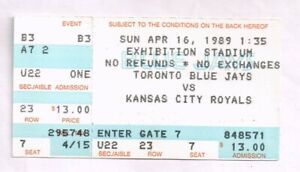 Kelly Gruber Hits for the Cycle ticket Stub April 16th 1989 Royals @ Blue Jays