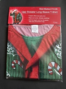 Maglione Uomo Natale Brutto Maglietta Manica Lunga Nuova Taglia:MEDIA - CANDY CANNA - Foto 1 di 3