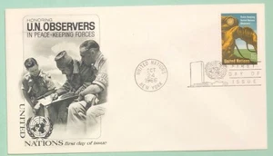 Sc UN 160 United Nations 1966 15c Peace Keeping Observers FDC Fleetwood Cover - Picture 1 of 2