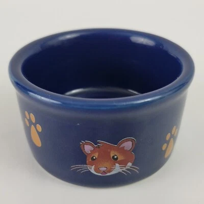Cuenco para mascotas con estampado de pata Kaytee hámster, azul, 2,75" de ancho, 1,5" de alto Foto 1 de 4