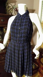 BCB Generation, rückenfreies Plisseekleid, Pullover, blau & schwarz Damengröße 6, neu mit Etikett - Bild 1 von 10