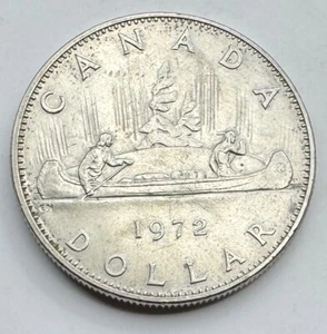 1972 Canada Dollar- Canadian 1D Coin - 2,676,041 Minted- Voyageur -Free Shipping - Picture 1 of 4