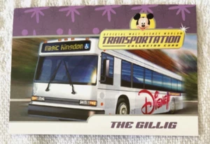 WDW The Gillig Bus Mickey Mouse 1 of 27 Disney Transport Official Collector Card - Picture 1 of 2
