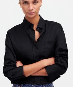 Neu mit Etikett Madewell Relaxed Hemd mit Knopfleiste schwarz Damen XL - Bild 1 von 7