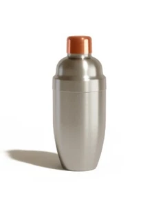 Vibe Edelstahl 18,5 Cocktail Shaker - Brandneu! Pinsel Silber mit Kupferplatte - Bild 1 von 4