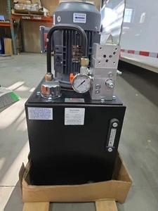 Bucher Hydraulics PN # 36ND80 5 HP 15 Gallon Hydraulic Unit W/ Gear Pump - Picture 1 of 9