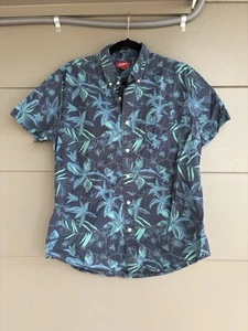 Arizona Jeans Company Hawaiian Tropical Short Sleeve Button Down Size Medium - Picture 1 of 10