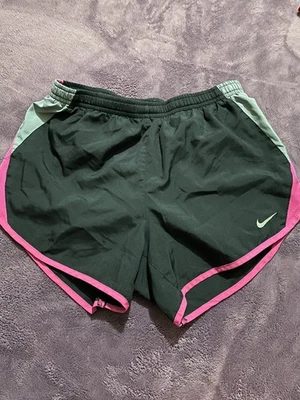 Nike DriFit XS Women’s Athletic running shorts. Pink,  Grey And Black. Pre-owned - Image 1 of 4