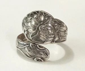 Nachlass Gorham Sterlingsilber Blumenserie Maiglöckchen des TALES Löffel Ring Größe 7,5 - Bild 1 von 12